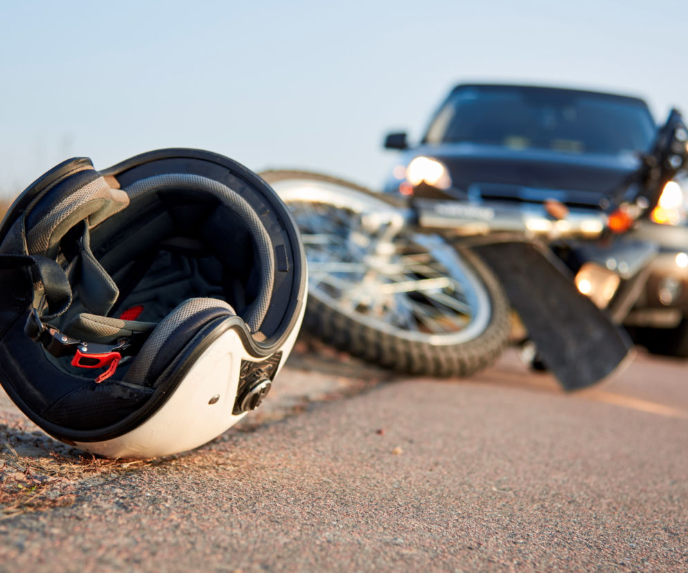 Wypadek motocyklisty