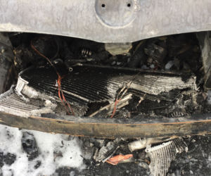 Pożar BMW 118d E81. Auto spłonęło na Podkarpaciu