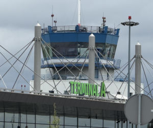 Wieża kontroli lotów na Katowice Airport w Pyrzowicach