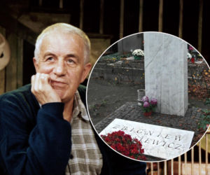 Grób Zbigniewa Zapasiewicza nie mógłby być skromniejszy. Natychmiast widać, że coś jest nie tak