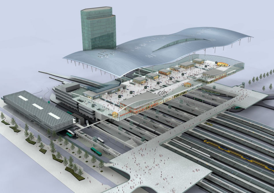 Dworzec kolejowy Utrecht Centraal w Holandii