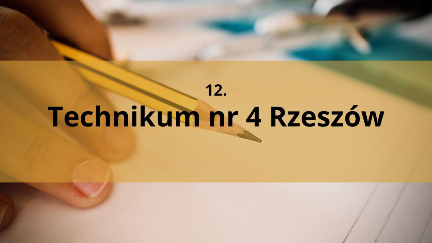 Miejsce 1108 w Polsce Technikum nr 4 Rzeszów