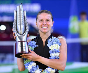 Maja Chwalińska dekoracja po wygranej w Wuhan