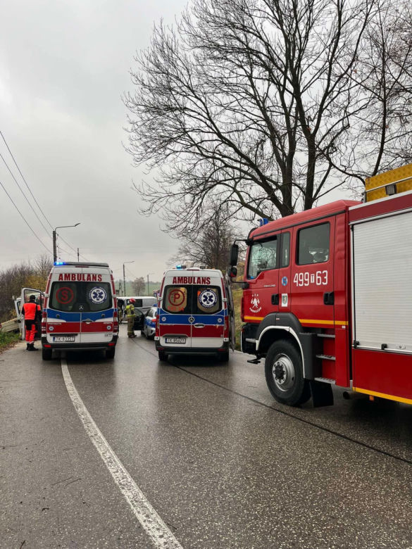 Wypadek w Łomnie