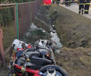 Wypadek w Mokrej Wsi, zginął motocyklista