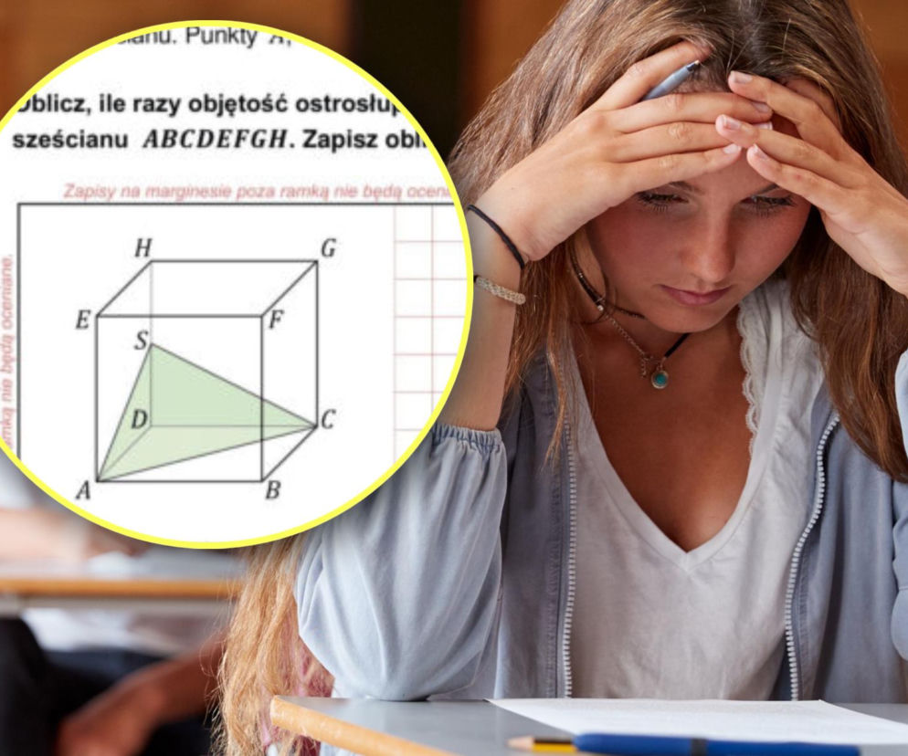 Egzamin ósmoklasisty 2026 z matematyki. Zadanie nr 18 namieszało uczniom w głowach. O co chodziło w zadaniu z ostrosłupem?