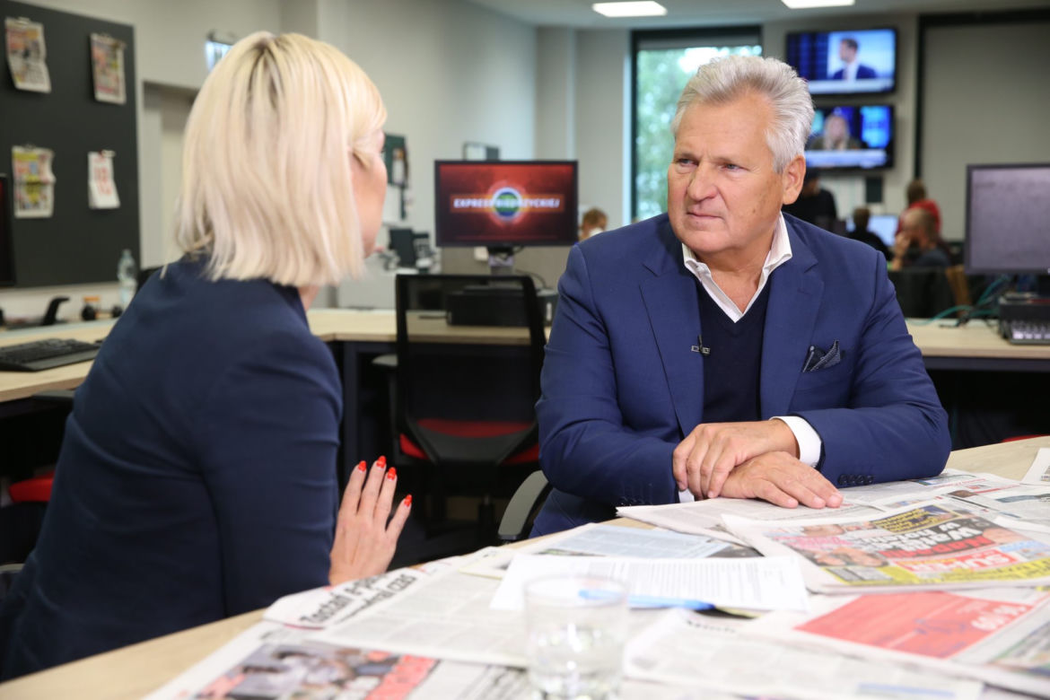 Aleksander Kwaśniewski w redakcji Super Expressu