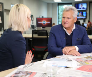 Aleksander Kwaśniewski w redakcji Super Expressu