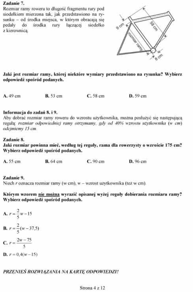 Próbny EGZAMIN GIMNAZJALNY grudzień 2011 - MATEMATYKA: jakie były PYTANIA, ARKUSZE, ODPOWIEDZI, PRZECIEKI