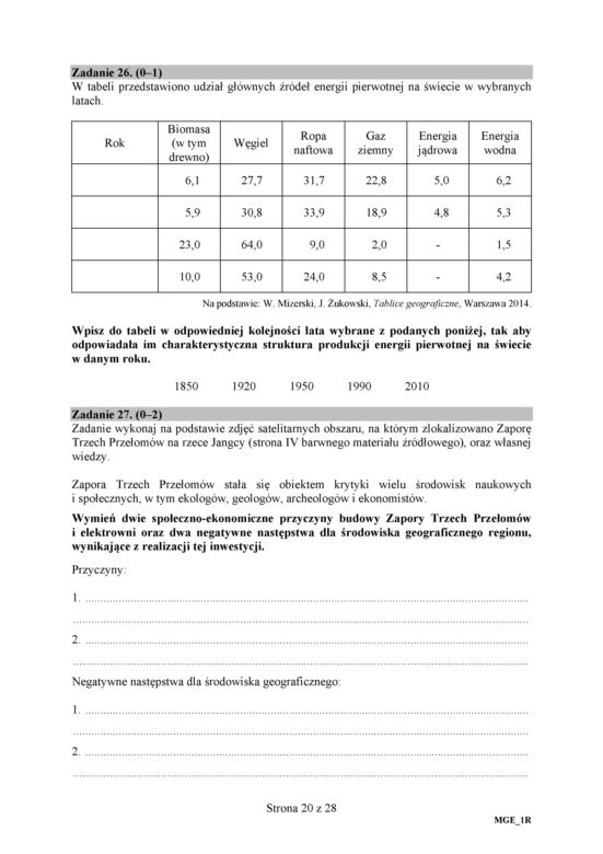 Matura 2018 - Geografia poziom rozszerzony. Arkusze egzaminacyjne