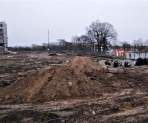 Prace wyburzeniowe w miejscu przyszłego sklepu IKEA w Szczecinie