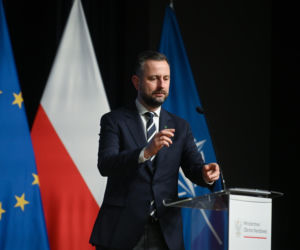Szef MON Władysław Kosiniak-Kamysz podczas konferencji Szpejowisko 2.0 w siedzibie Dowództwa Wojsk Obrony Terytorialnej w Zegrzu