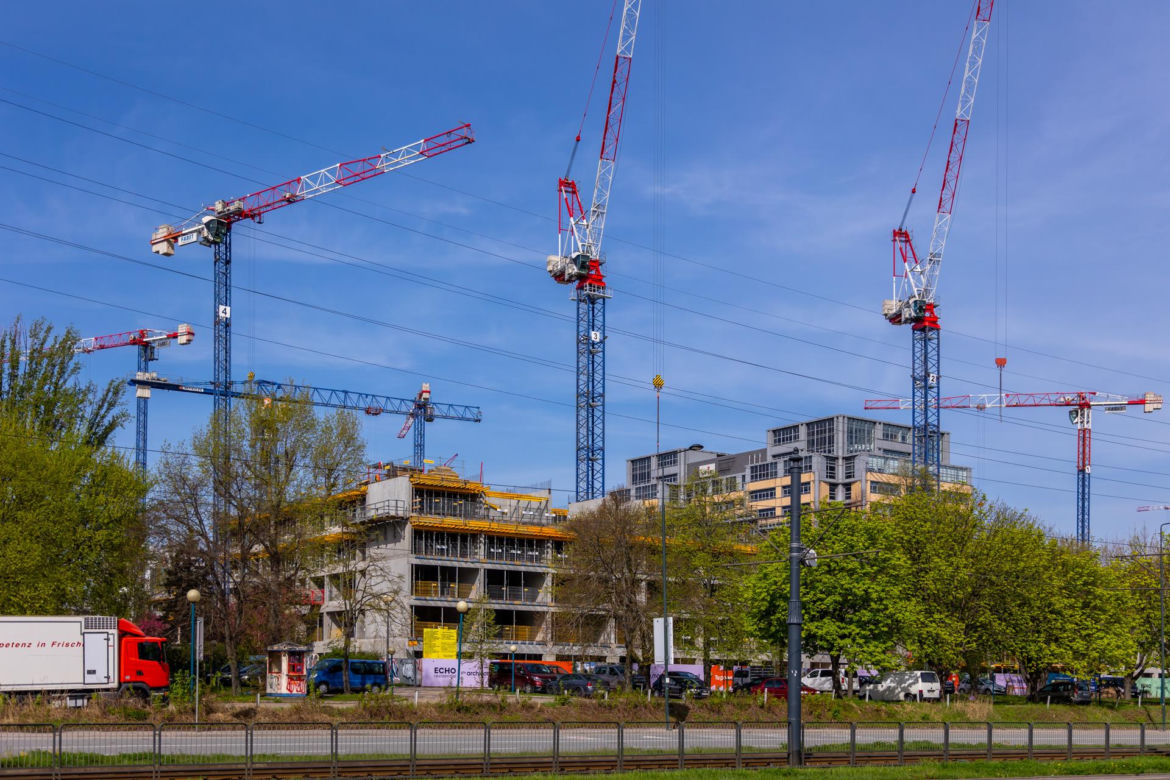 Budowa osiedla Modern Mokotów w Warszawie