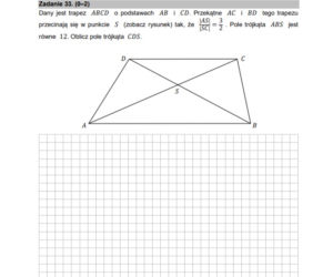 Matura poprawkowa z matematyki 2021 - zadanie otwarte 33 (2 punkty)