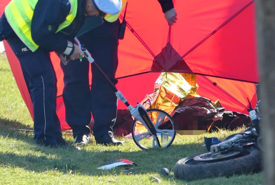 Dramatyczny wypadek w Janówku pod Tarczynem. Zginął motocyklista