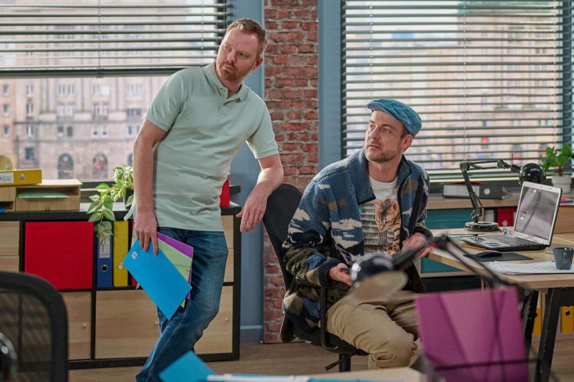 Na Wspólnej, odcinek 4039: Tymon (Łukasz Wójcik), Daniel (Michał Tomala)
