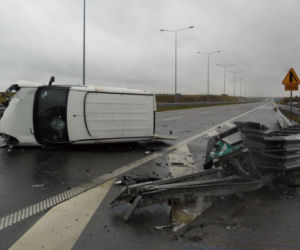 Wypadek na autostradzie w Kaszycach
