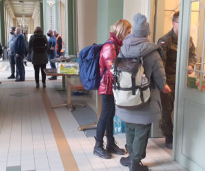 Punkt recepcyjny na Dworcu PKP w Przemyślu