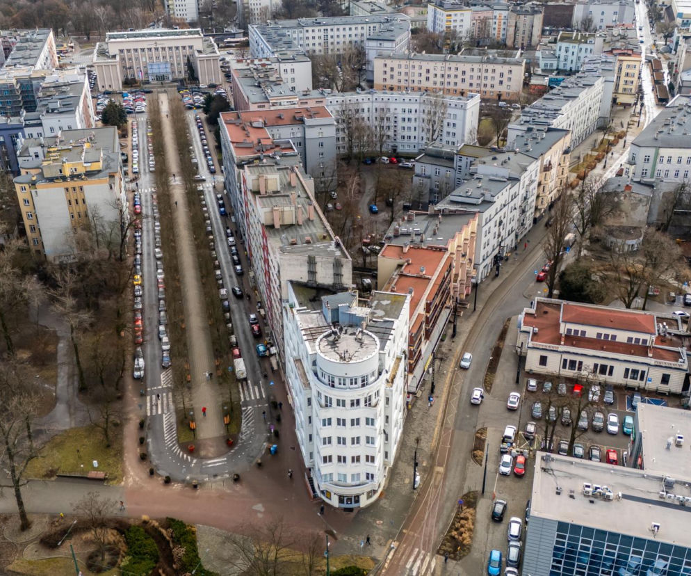 Przedwojenny drapacz chmur przy al. Zwycięstwa 1, Sosnowiec