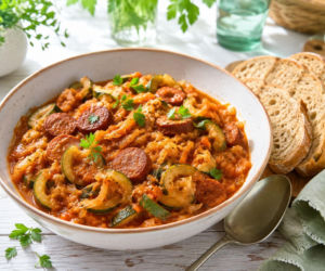 Bigos z cukinii robię, gdy warzywa rosną jak szalone. Jest szybki, lekki i sycący