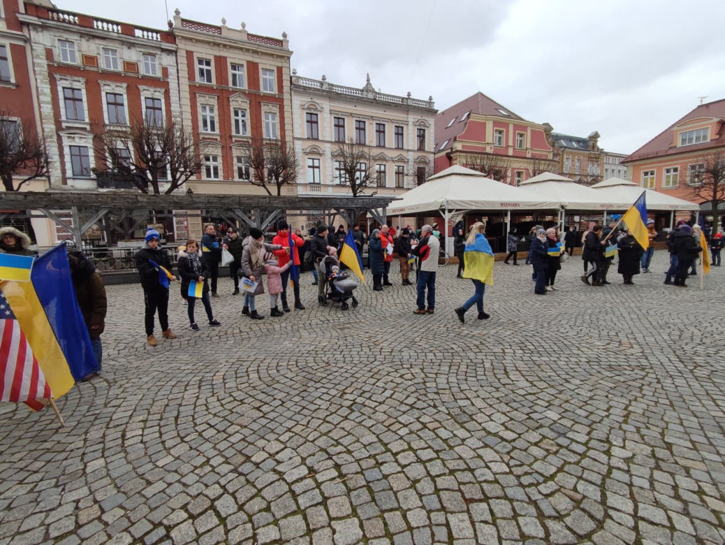Manifestacja na leszczyńskim rynku