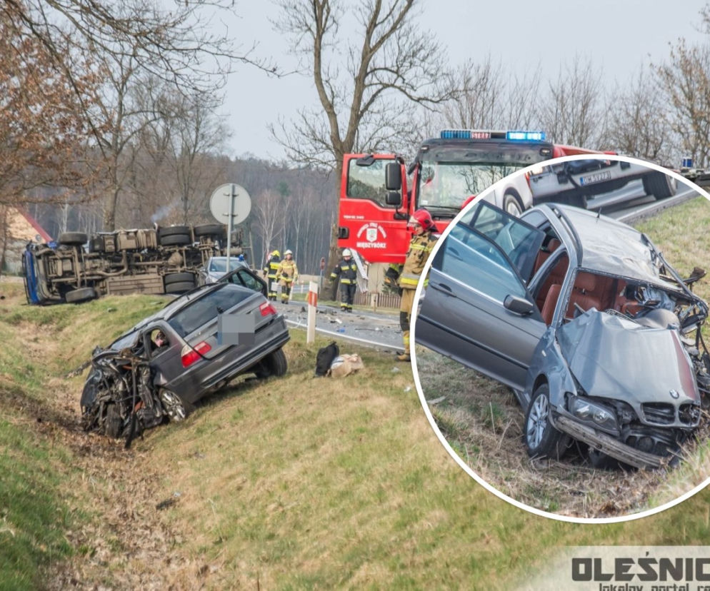 Straszny wypadek pod Wrocławiem. Młody kierowca nie żyje, 24-latka w stanie krytycznym