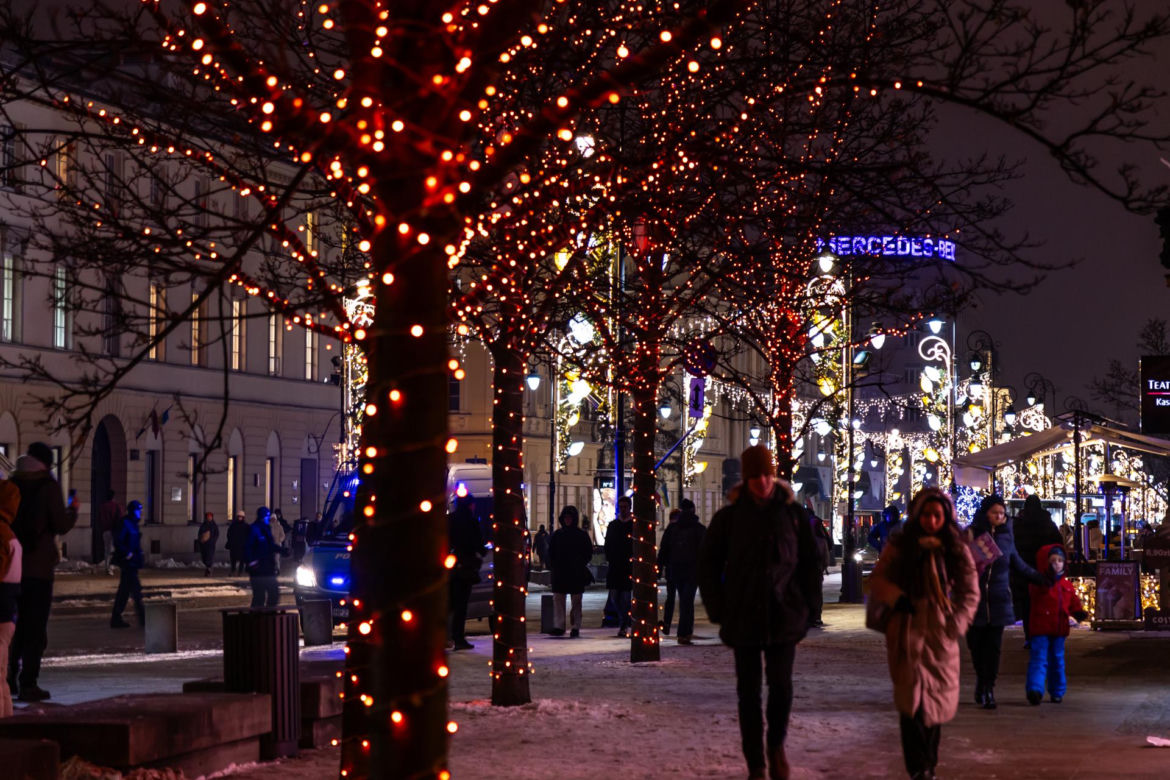 Iluminacja świąteczna 2023 w Warszawie - zdjęcia