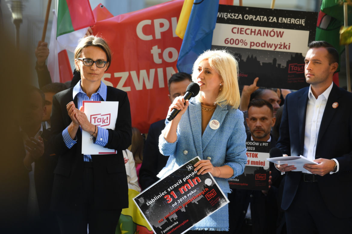 Protest samorządowców w Warszawie