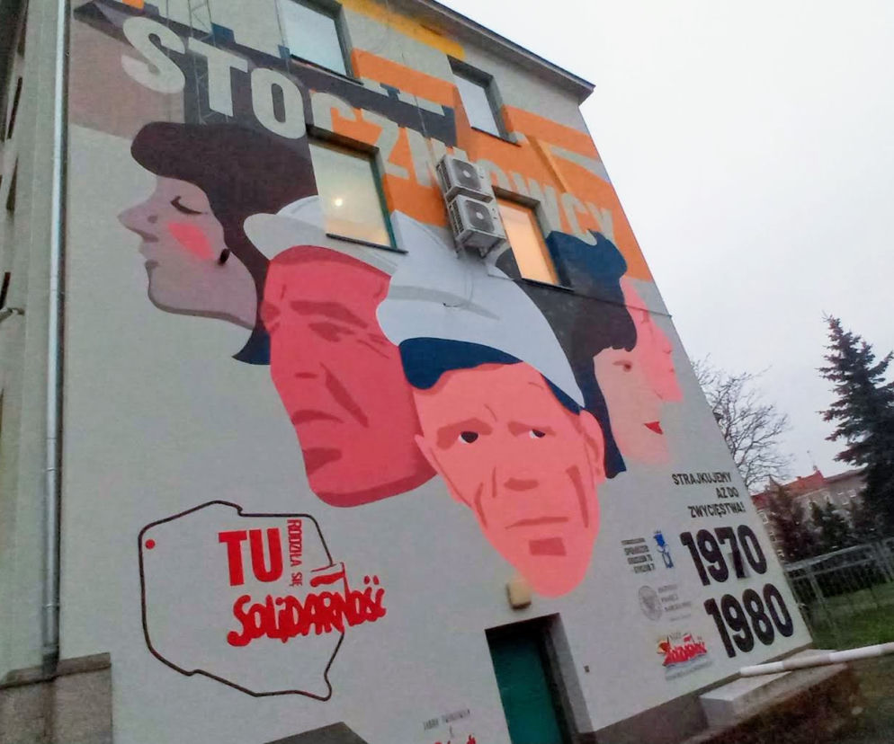 Mural na rocznicę Szczecińskiego Grudnia 1970