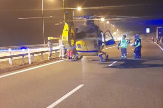 Groźny wypadek na A4 w Małopolsce: 3 osoby ranne, lądował śmigłowiec