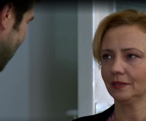 Barwy szczęścia, odc. 2245. Sabina (Barbara Kurzaj), Damian (Michał Lesień)
