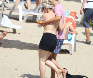 Małgorzata Ohme na plaży