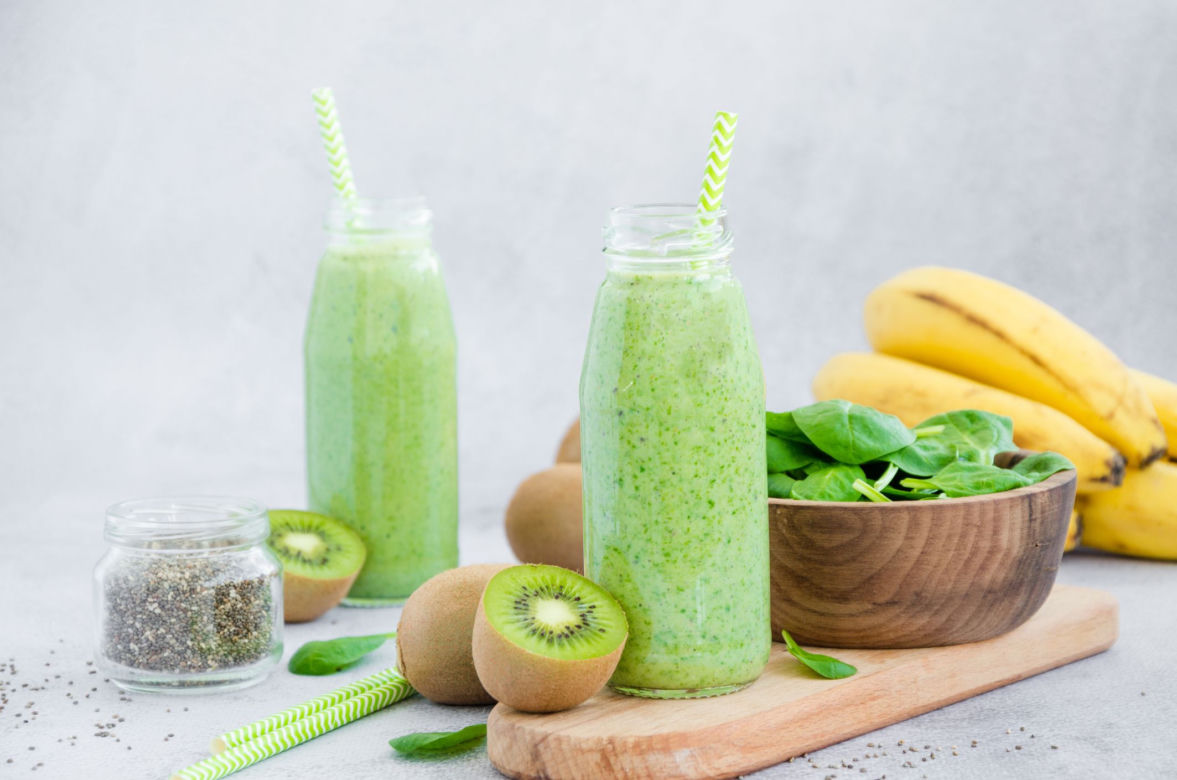 Koktajl bananowy z kiwi