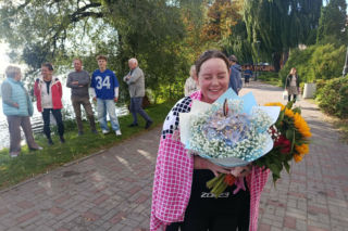 Zofia Burkiewicz przepłynęła Jeziorak jako pierwsza nastolatka