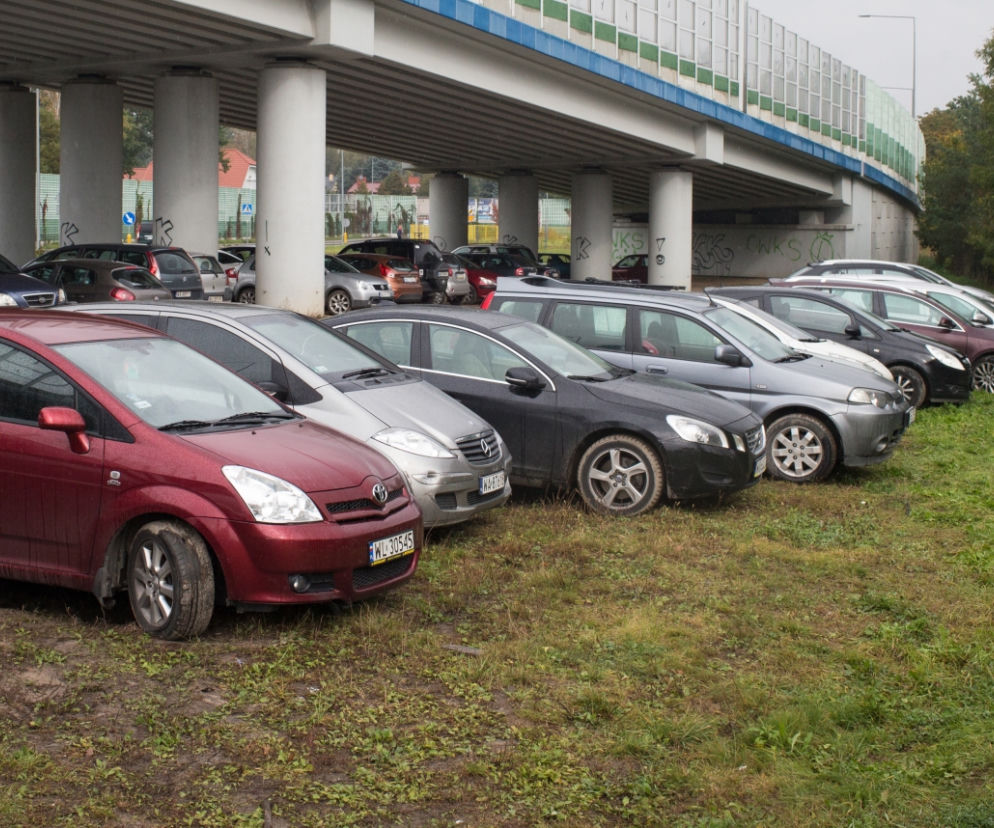 parking, trawnik,
