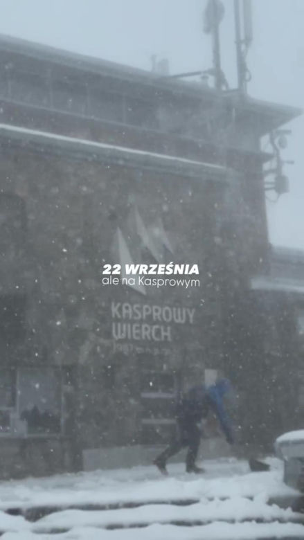 Śnieg sypnął na Kasprowym Wierchu