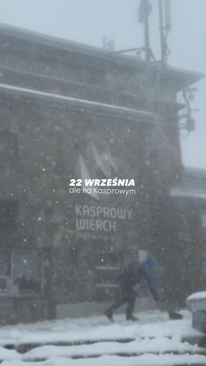 Śnieg sypnął na Kasprowym Wierchu