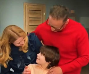 Barwy szczęścia na planie. Mateuszek (Filip Kowalewicz), Dominika (Karolina Chapko), Sebastian (Marek Krupski)