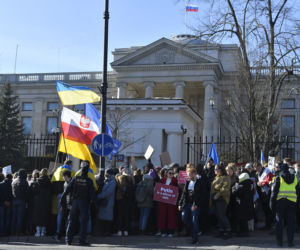 Protest pod Ambasadą Rosji