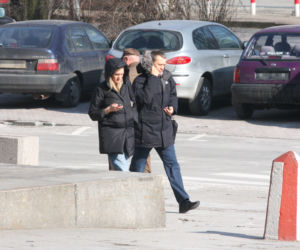 Michał Żebrowski z żoną na zakupach
