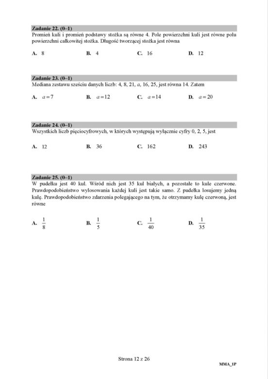 Matura 2019 z matematyki