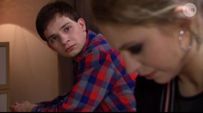 Na Wspólnej, odcinek 2532, Anastazja (Karolina Bacia), Tomek (Krzysztof Chodorowski)