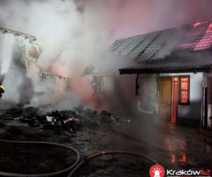 Pożar pustostanu w Krakowie