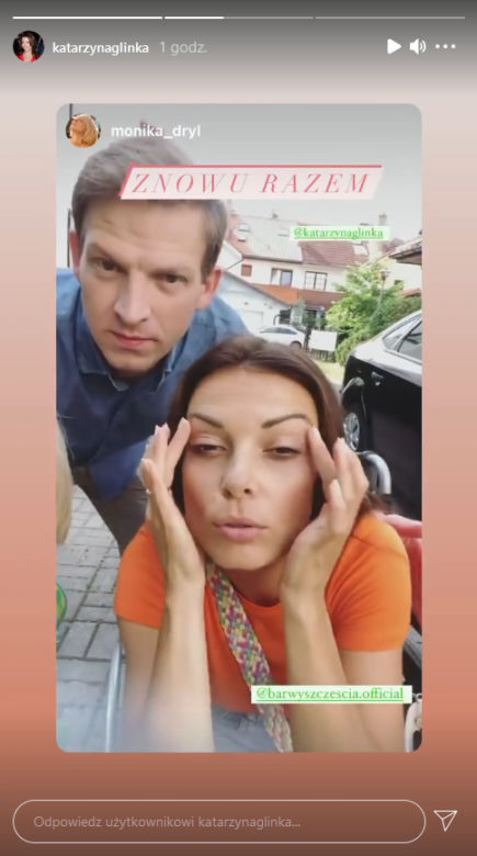 Barwy szczęścia. Kasia (Katarzyna Glinka), Łukasz (Michał Rolnicki)