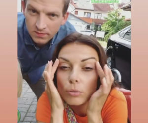 Barwy szczęścia. Kasia (Katarzyna Glinka), Łukasz (Michał Rolnicki)