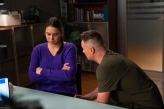 Na dobre i na złe odc. 987. Aleś Zagajewski (Paweł Małaszyński), Iga Kaczorowska (Anna Szymańczyk)