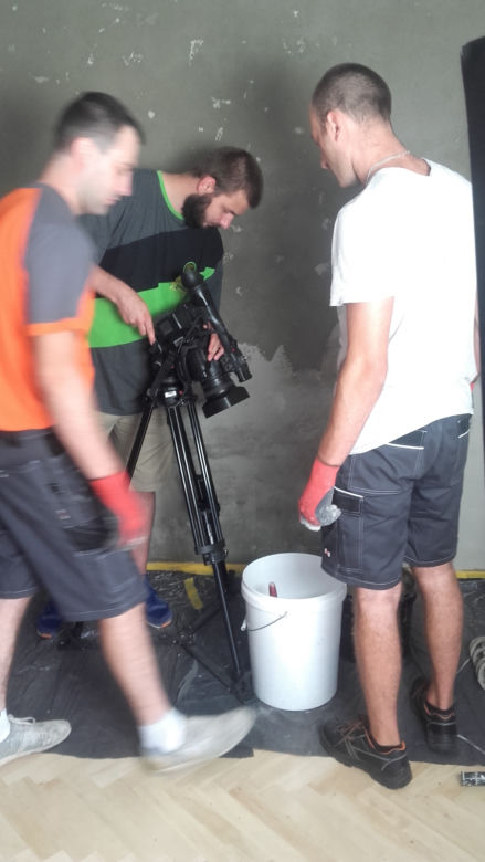 Metamorfoza ściany w salonie BETON na ścianie!