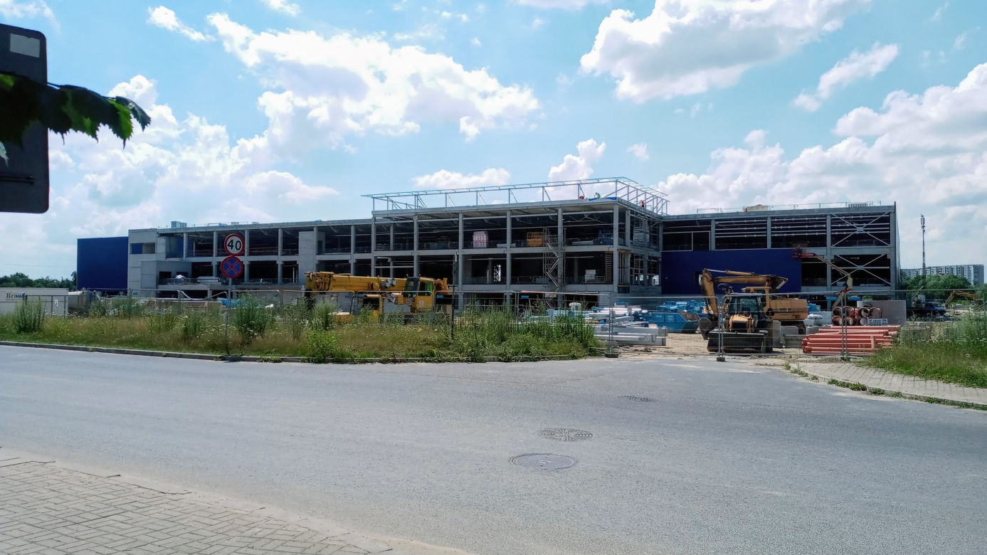 Budowa sklepu IKEA w Szczecinie - lipiec 2020