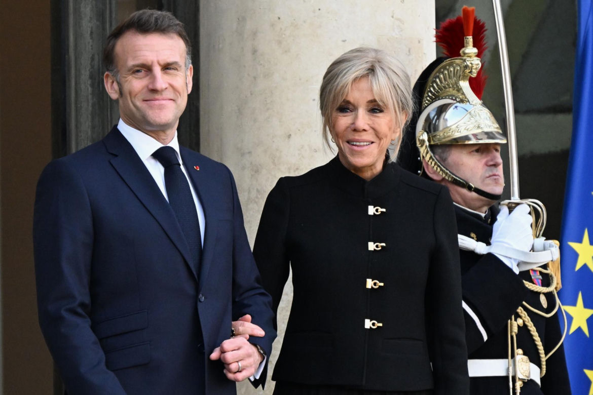 Emmanuel Macron z żoną Brigitte Macron