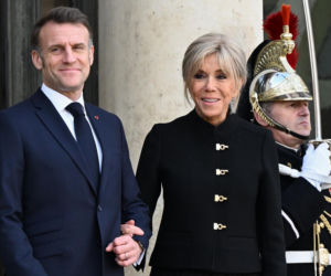 Emmanuel Macron z żoną Brigitte Macron
